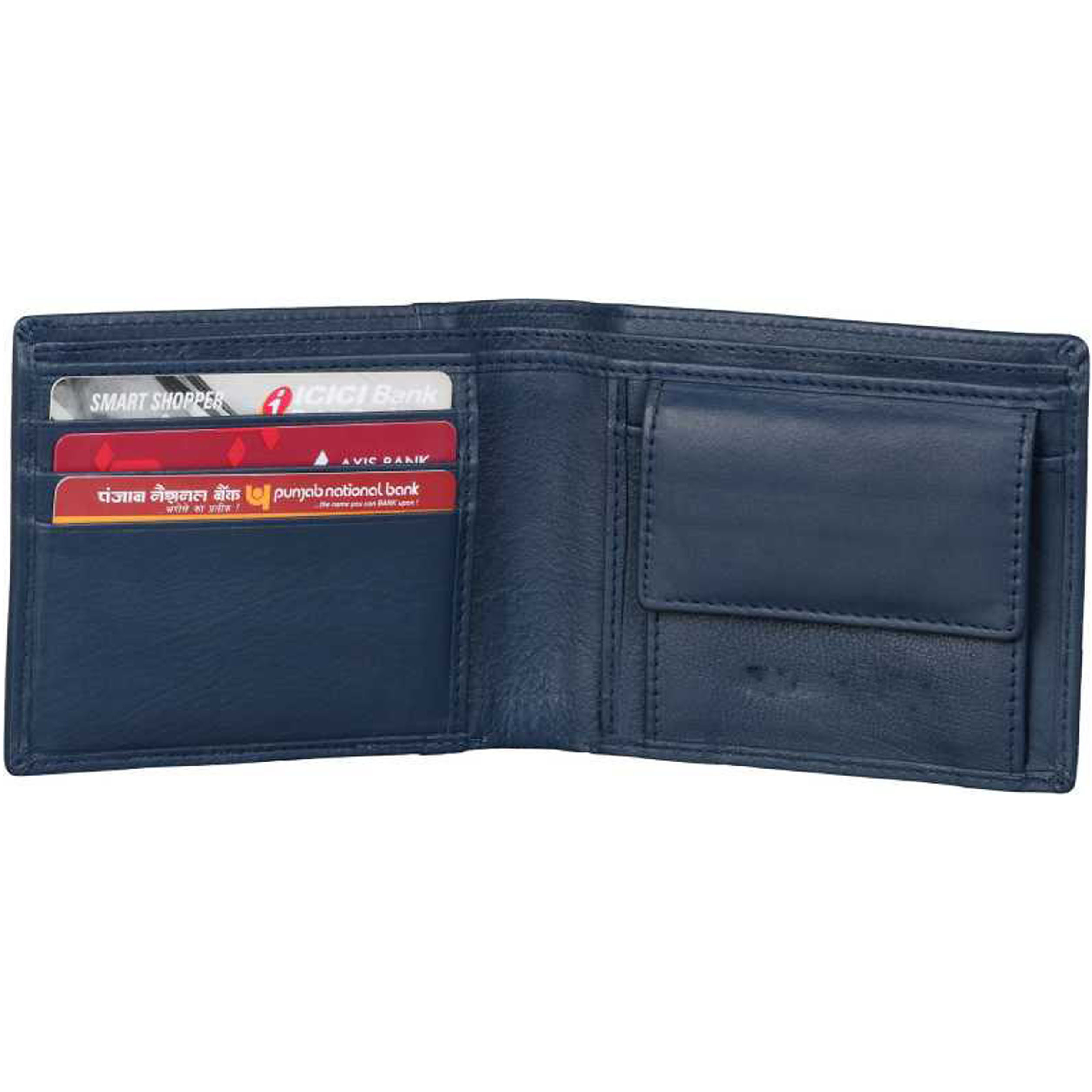 FIONA Mens Leather Bifold Wallet | Wallets For Men RFID Blocking | Genuine Leather | Extra Capacity Mens Blue Wallet |