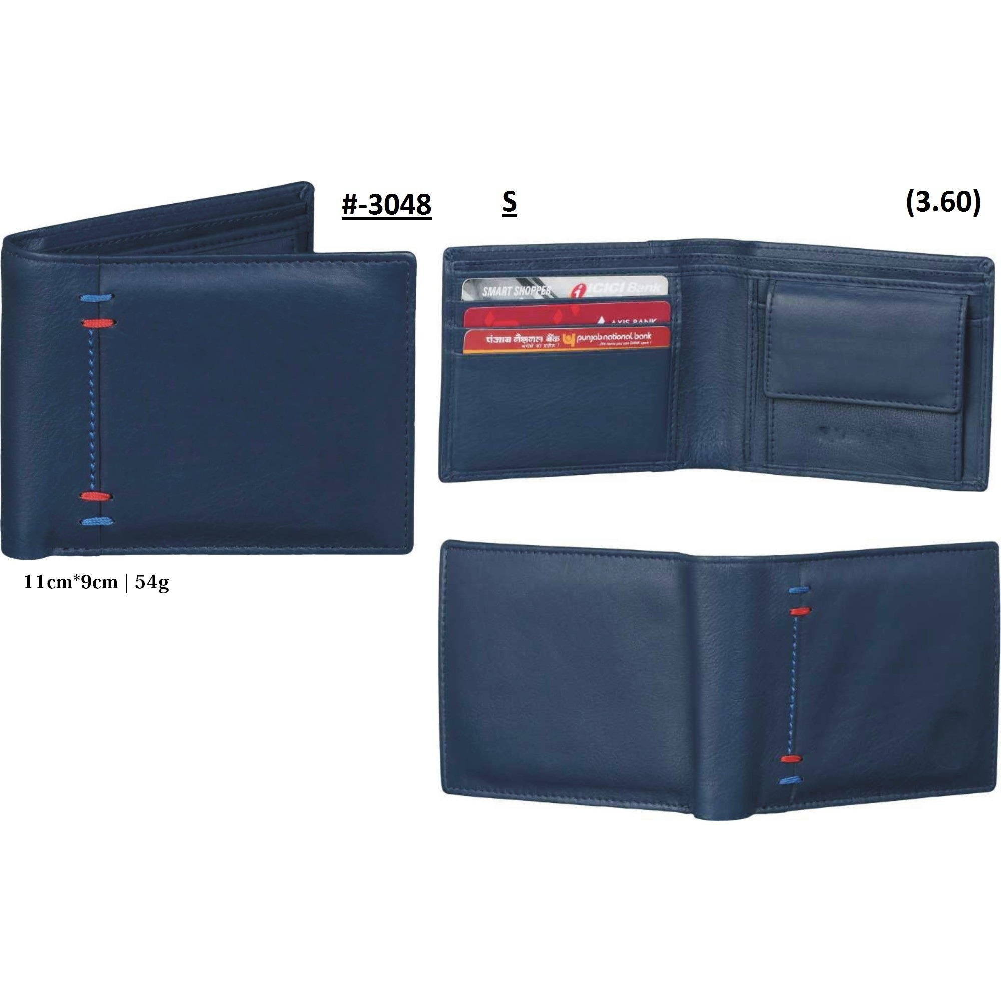 FIONA Mens Leather Bifold Wallet | Wallets For Men RFID Blocking | Genuine Leather | Extra Capacity Mens Blue Wallet |