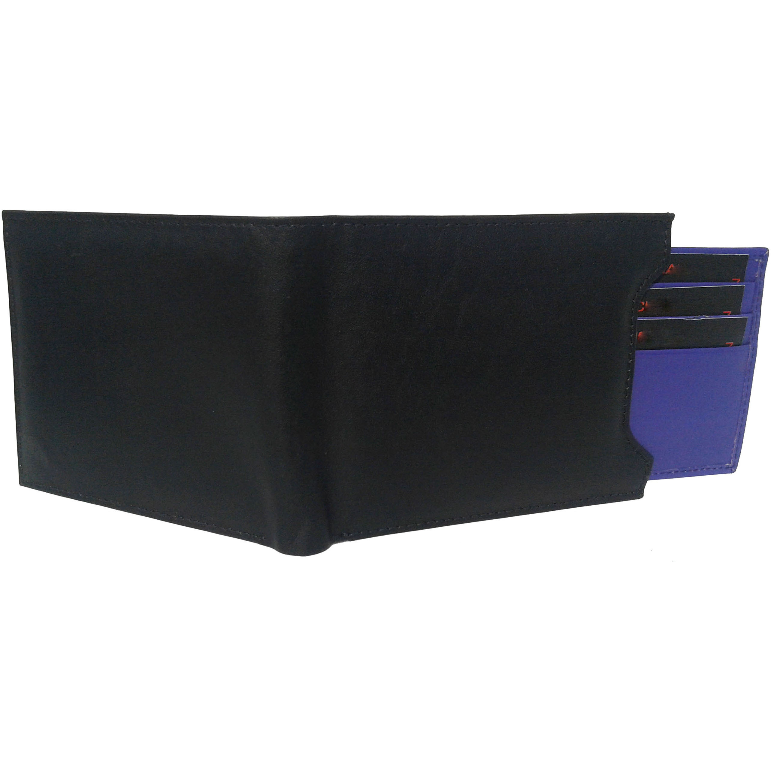 FIONA Mens Leather Bifold Wallet | Wallets For Men RFID Blocking | Genuine Leather | Extra Capacity Mens Purple Wallet |