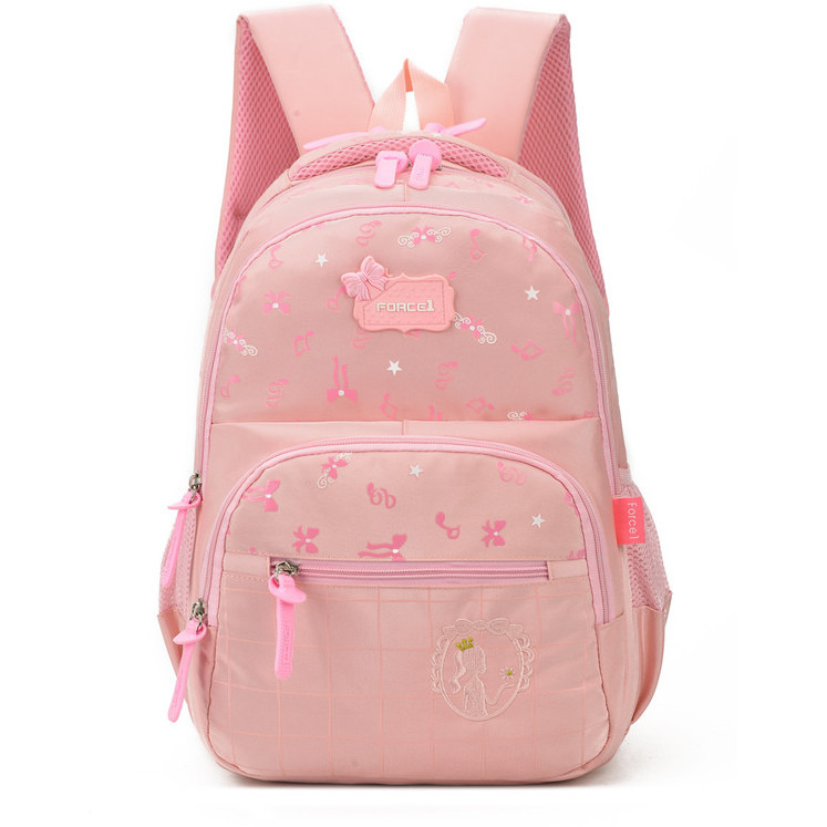 light pink school bag