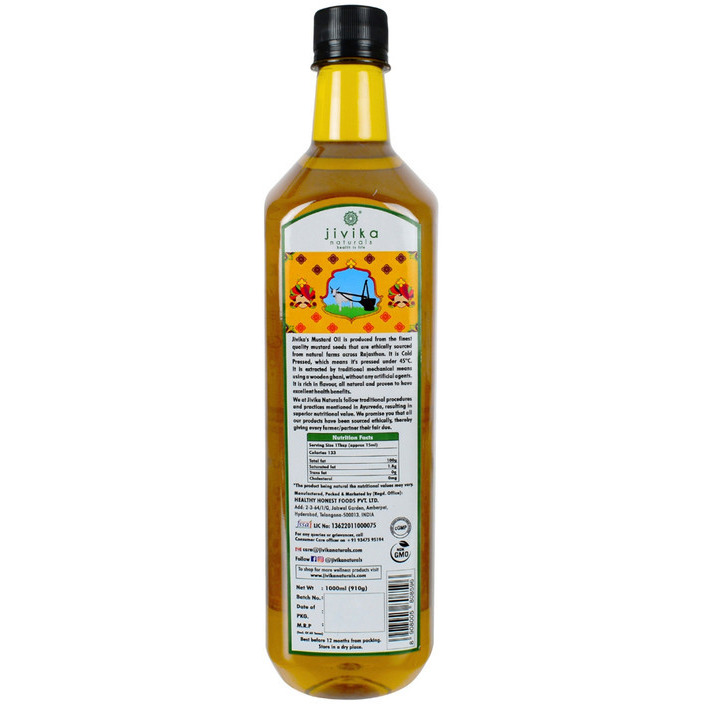 Jivika Naturals Cold-Pressed Mustard Oil 1L