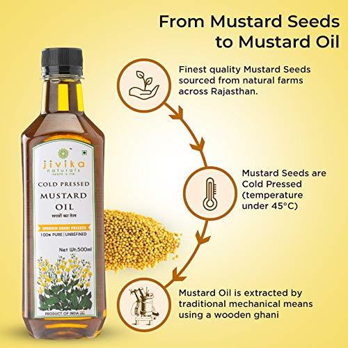 Jivika Naturals Cold-Pressed Mustard Oil 1L