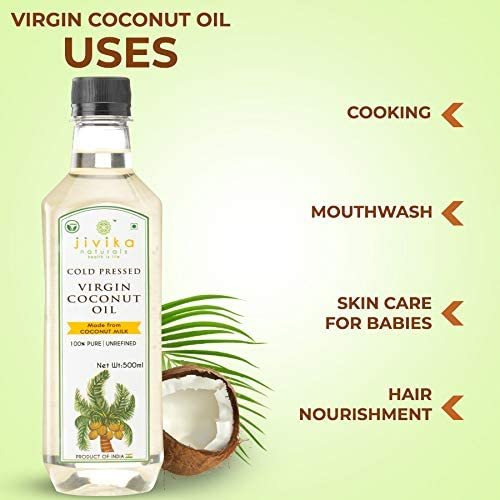 Jivika Naturals Cold-Pressed Virgin Coconut Oil 1L