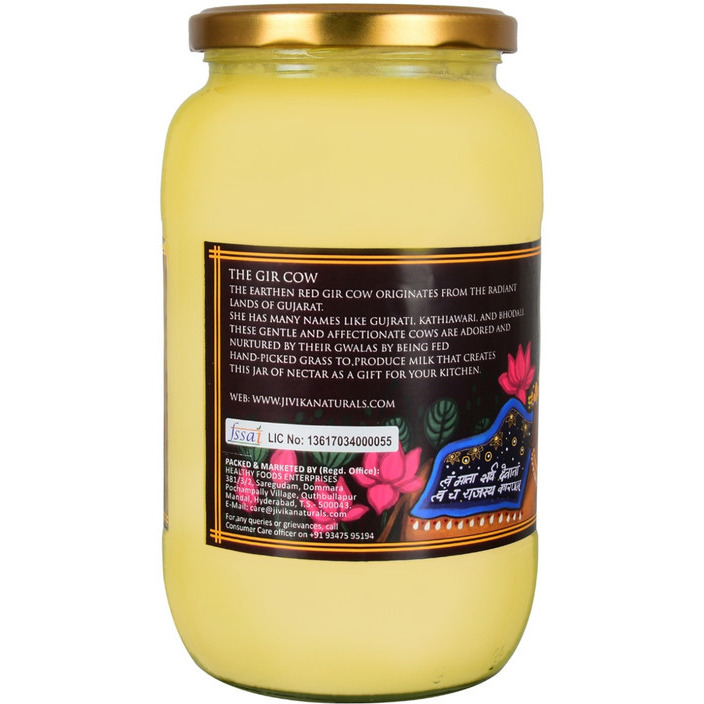 Jivika Naturals VEDIC HAND CHURNED BILONA GIR COW GHEE 1000ml