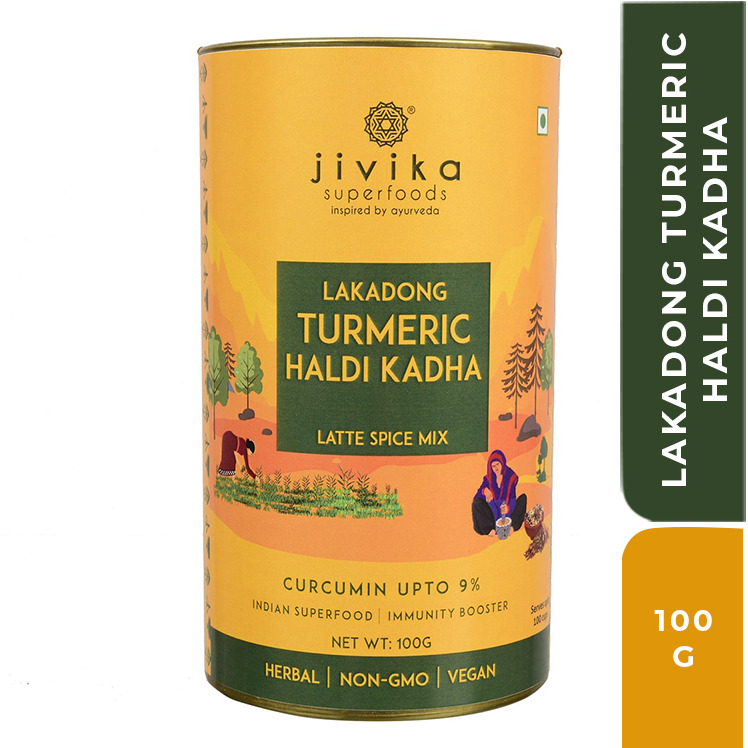 Jivika Naturals LAKADONG TURMERIC KADHA 100G