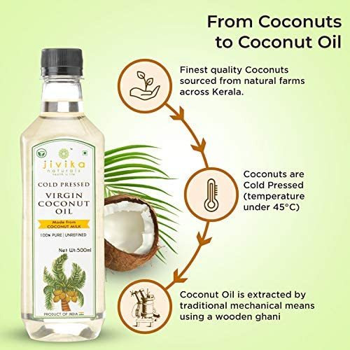Jivika Naturals Cold-Pressed Virgin Coconut Oil 500ml