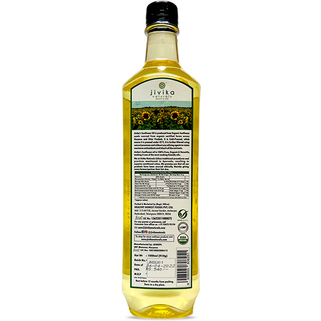 Jivika Cold Pressed Sunflower Oil 1lit