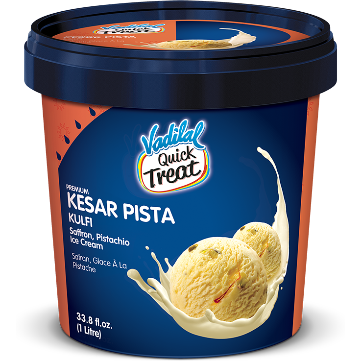 Buy Online Vadilal Kesar Pista (Saffron Pistachio) Ice Cream 1 L