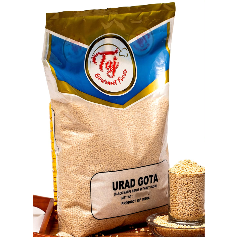 TAJ Premium Indian Urad Whole Gota, Black Lentils, 4Lbs