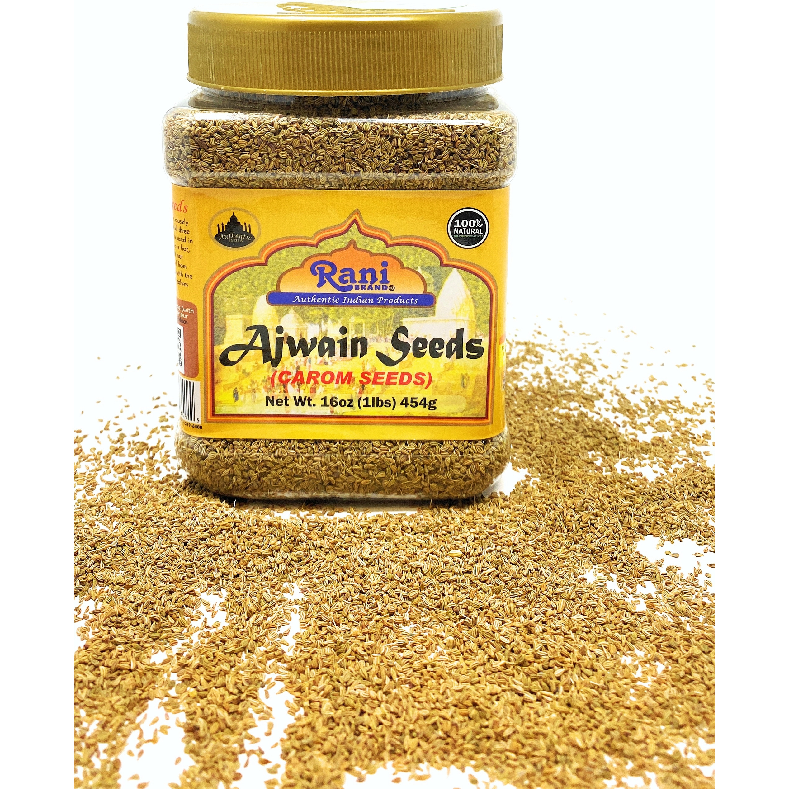 Rani Ajwain Seeds (Carom Bishops Weed) Spice Whole 16oz (454g) ~ Natural | Vegan | Gluten Friendly| NON-GMO | Indian Origin