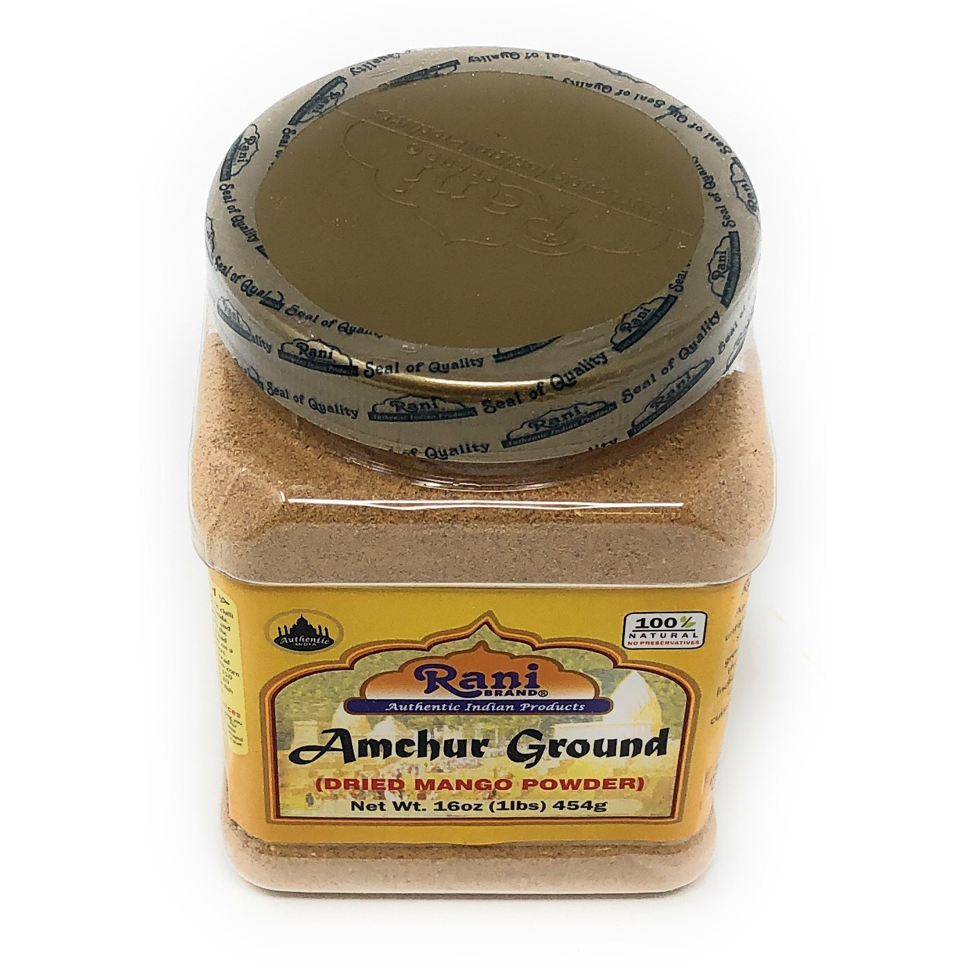 Rani Amchur (Mango) Ground Powder Spice 16oz (454g) ~ All Natural, Indian Origin | No Color | Gluten Free Ingredients | Vegan | NON-GMO | No Salt or fillers