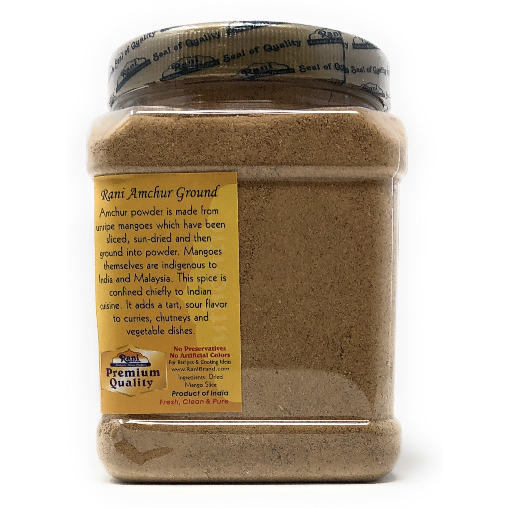 Rani Amchur (Mango) Ground Powder Spice 16oz (454g) ~ All Natural, Indian Origin | No Color | Gluten Free Ingredients | Vegan | NON-GMO | No Salt or fillers