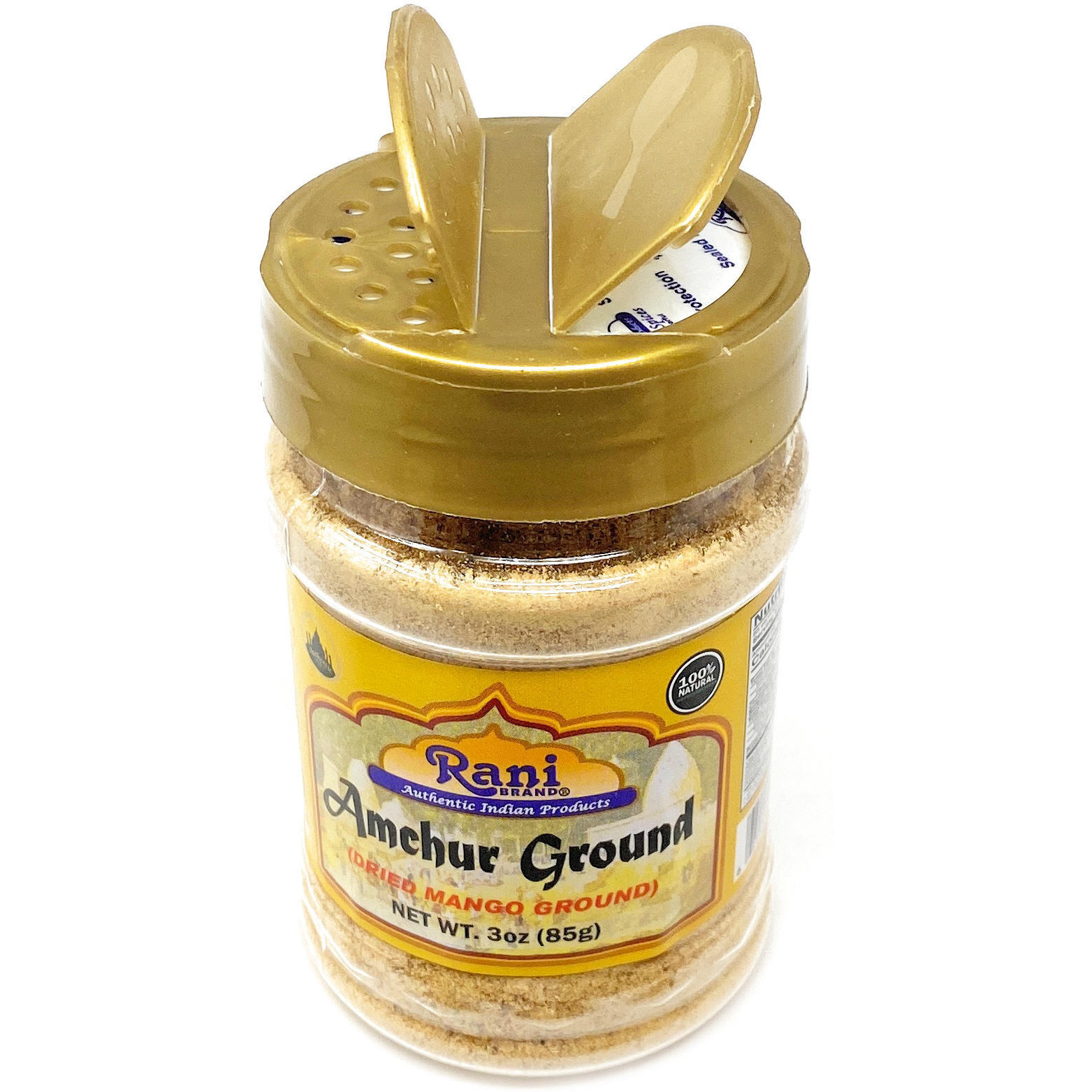 Rani Amchur (Mango) Ground Powder Spice 3oz (85g) ~ All Natural, Indian Origin | No Color | Gluten Free Ingredients | Vegan | NON-GMO | No Salt or fillers
