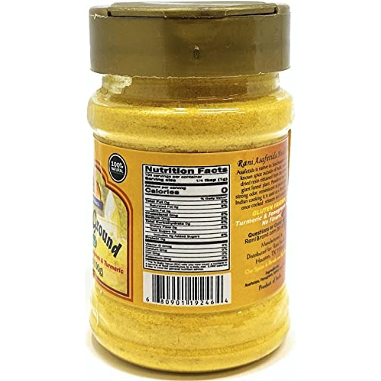 Rani Asafetida (Hing) Ground Health Blend 3.5oz (100g) Gluten Friendly with Fenugreek & Turmeric ~ Natural | Salt Free | Vegan | NON-GMO | Asafoetida Indian Spice | Best for Onion Garlic Substitute