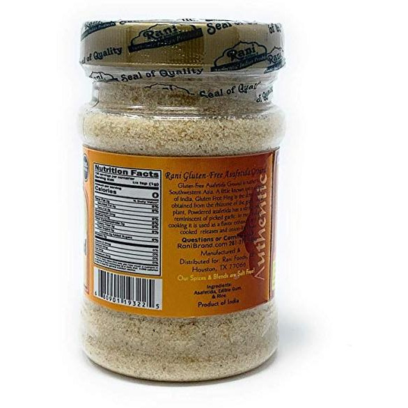 Rani Asafetida Gluten Friendly (Hing) Ground 3.75oz (106gms) ~ All Natural | Salt Free | Vegan | NON-GMO | Asafoetida Indian Spice | Best for Onion Garlic Substitute