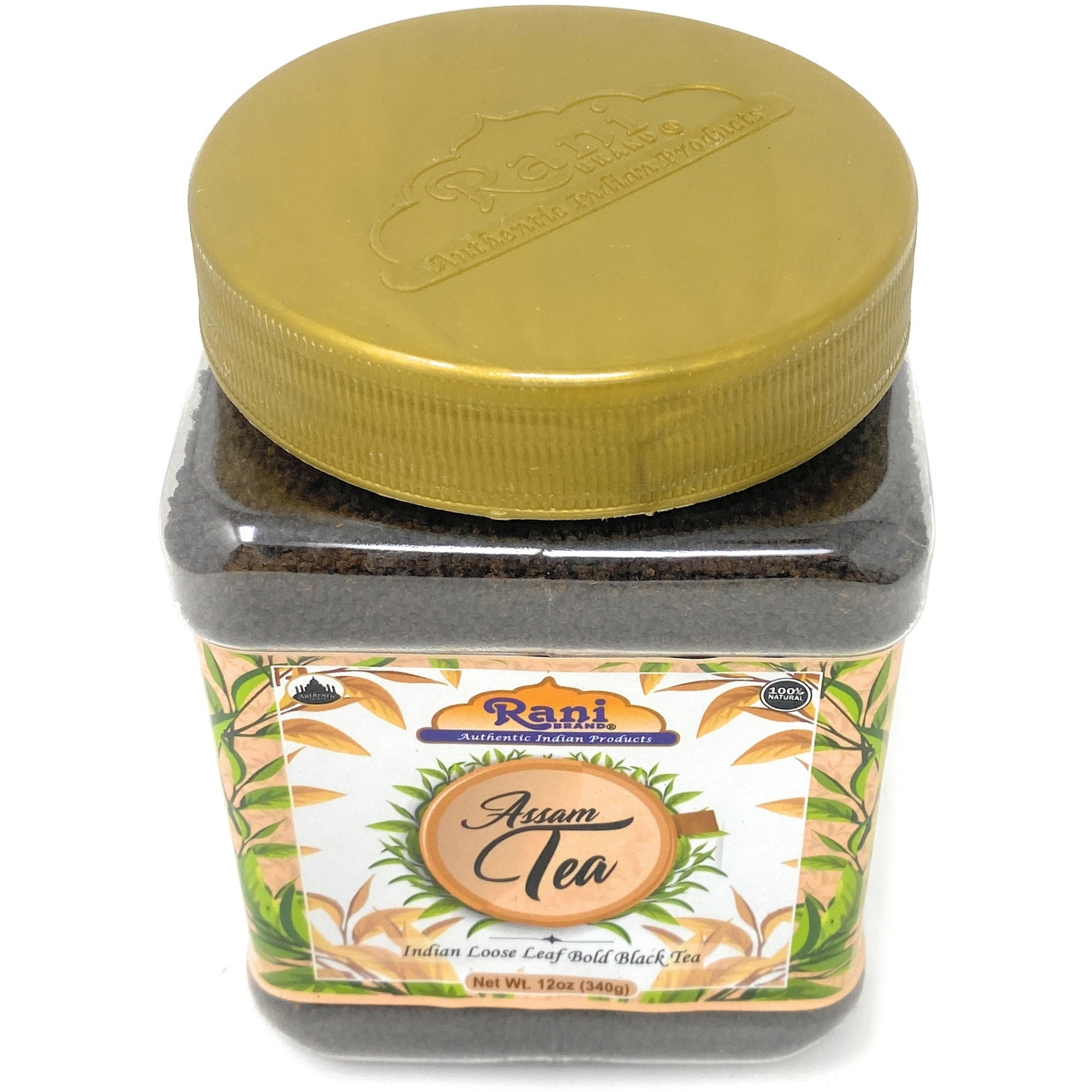 Rani Assam Tea (Indian Loose Leaf Bold Black Tea) 12oz (340g) PET Jar ~ All Natural | Vegan | Gluten Friendly | Salt & Sugar Free | NON-GMO | No Colors | Indian Origin