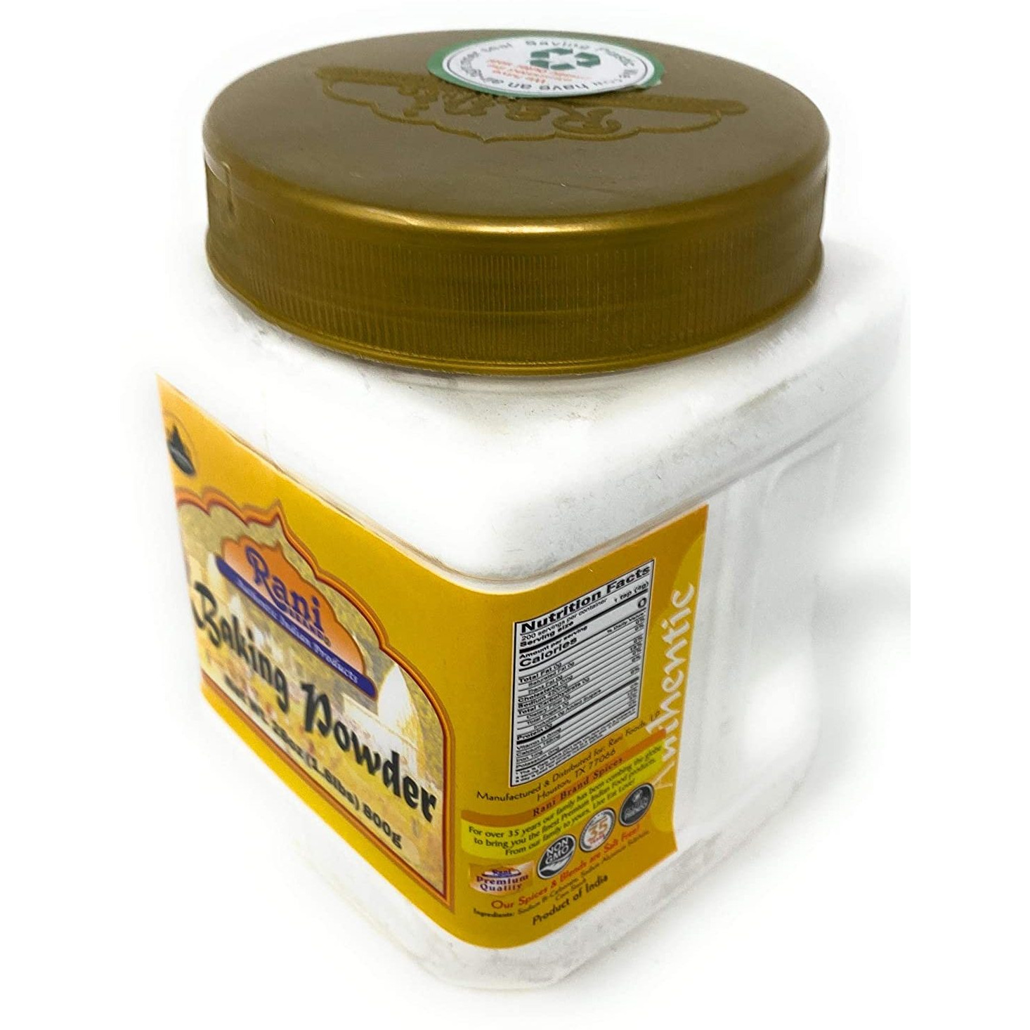Rani Baking Powder (SODIUM BI-CARBONATE) 28 Ounce (800g) 1.8lbs ~ Used for cooking, NON-GMO | Indian Origin | Gluten Friendly