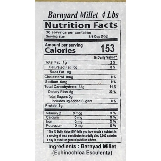 Rani Barnyard Millet (Echinochloa Esculenta Frumantacea) Whole Ancient Grain Seeds 28oz (800g) ~ All Natural | Gluten Friendly | NON-GMO | Vegan | Indian Origin | Shama / Sanwa