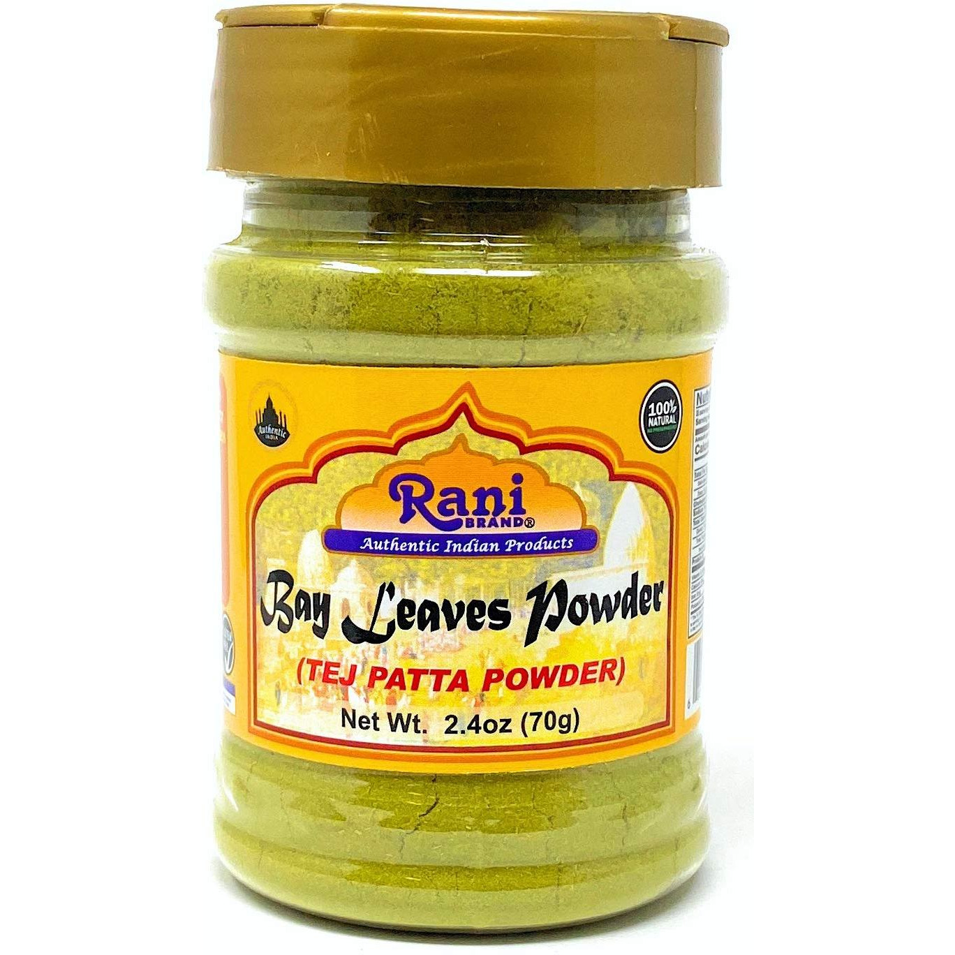 Rani Bay Leaf (Leaves) Powder 2.4oz (70g) PET Jar, All Natural ~ Gluten Friendly | NON-GMO | Vegan | Indian Origin (Tej Patta)