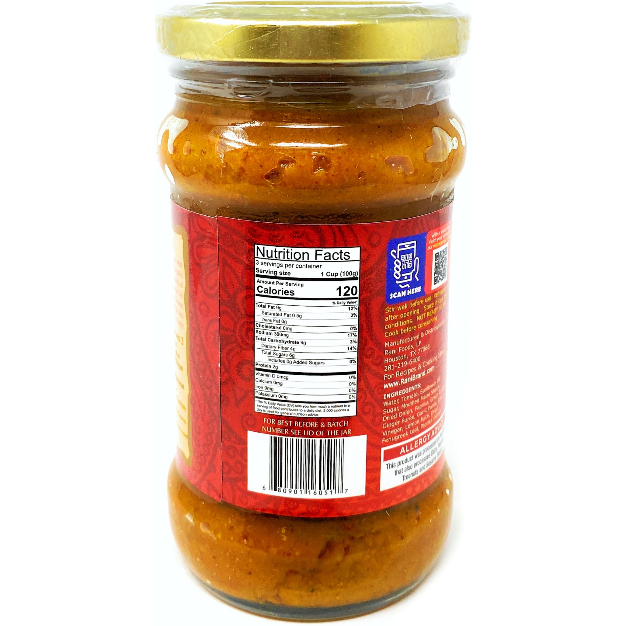 Rani Biryani Curry Cooking Spice Paste (For Rice/Pilaf) 10oz (300g) Glass Jar ~ No Colors | All Natural | NON-GMO | Vegan | Gluten Free | Indian Origin