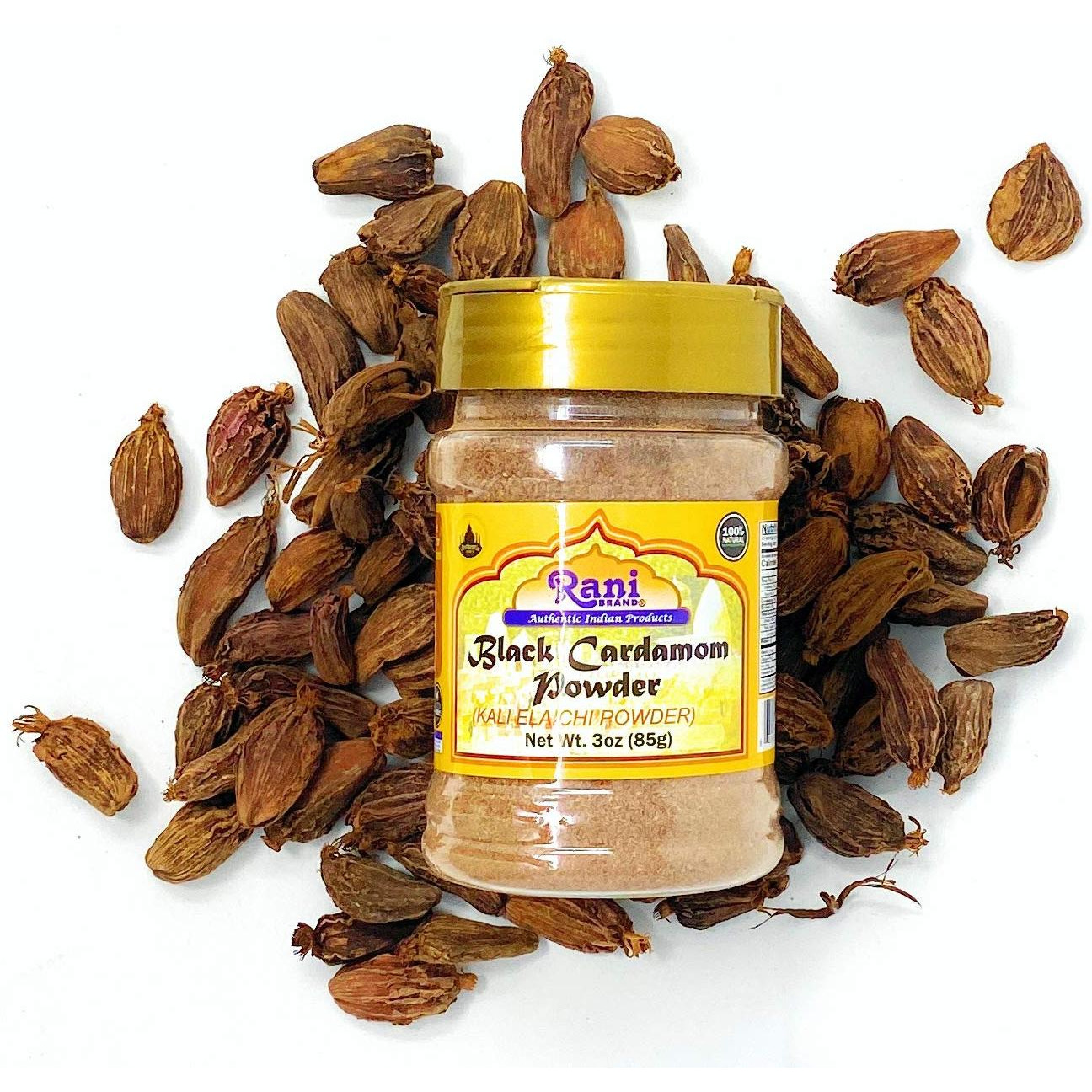 Rani Black Cardamom Powder 3 Ounce (85g) ~  All Natural | Vegan | Gluten Friendly | NON-GMO | Indian Origin