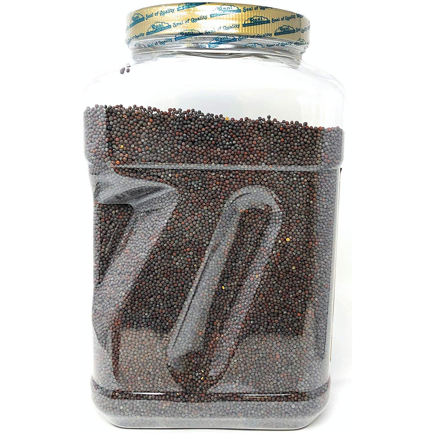 Rani Black Mustard Seeds Whole Spice (Rai Sarson) 80oz (5lbs) Bulk PET Jar, All Natural ~ Gluten Free Ingredients | NON-GMO | Vegan | Indian Origin