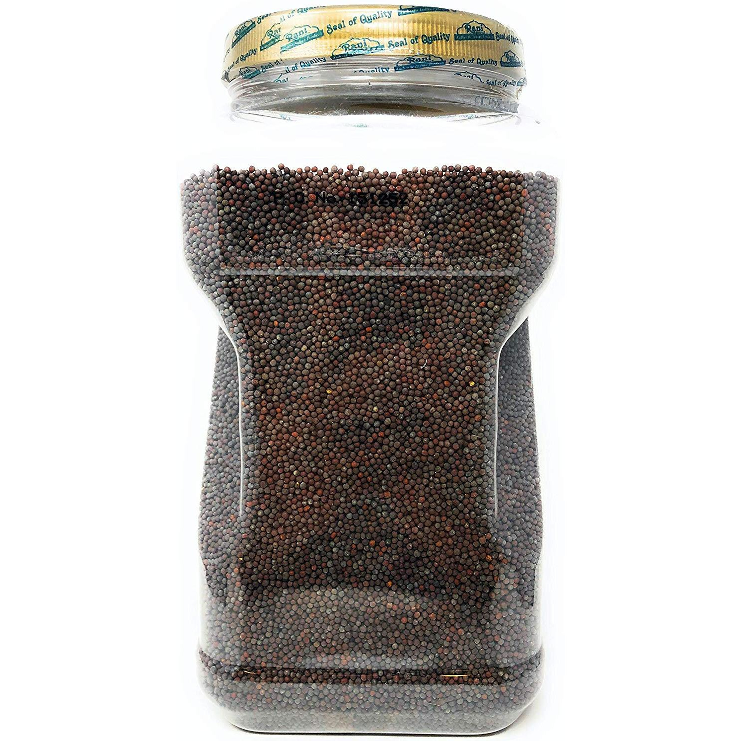 Rani Black Mustard Seeds Whole Spice (Rai Sarson) 80oz (5lbs) Bulk PET Jar, All Natural ~ Gluten Free Ingredients | NON-GMO | Vegan | Indian Origin