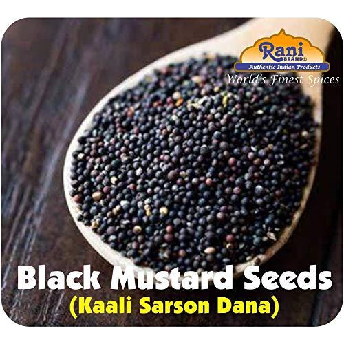 Rani Black Mustard Seeds Whole Spice (Rai Sarson) 80oz (5lbs) Bulk PET Jar, All Natural ~ Gluten Free Ingredients | NON-GMO | Vegan | Indian Origin