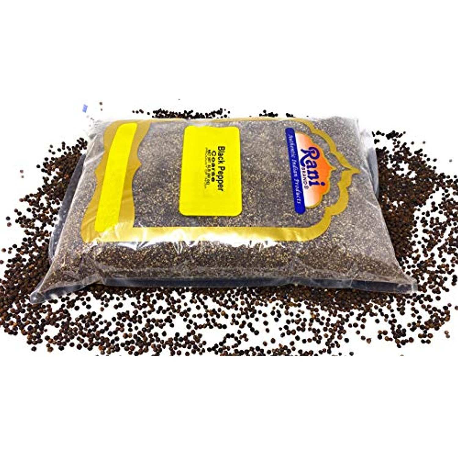 Rani Black Pepper Coarse Ground 28 Mesh (Table Grind), Premium Indian 80oz (5lbs) 5 Pound ~ Gluten Friendly, Non-GMO, All Natural