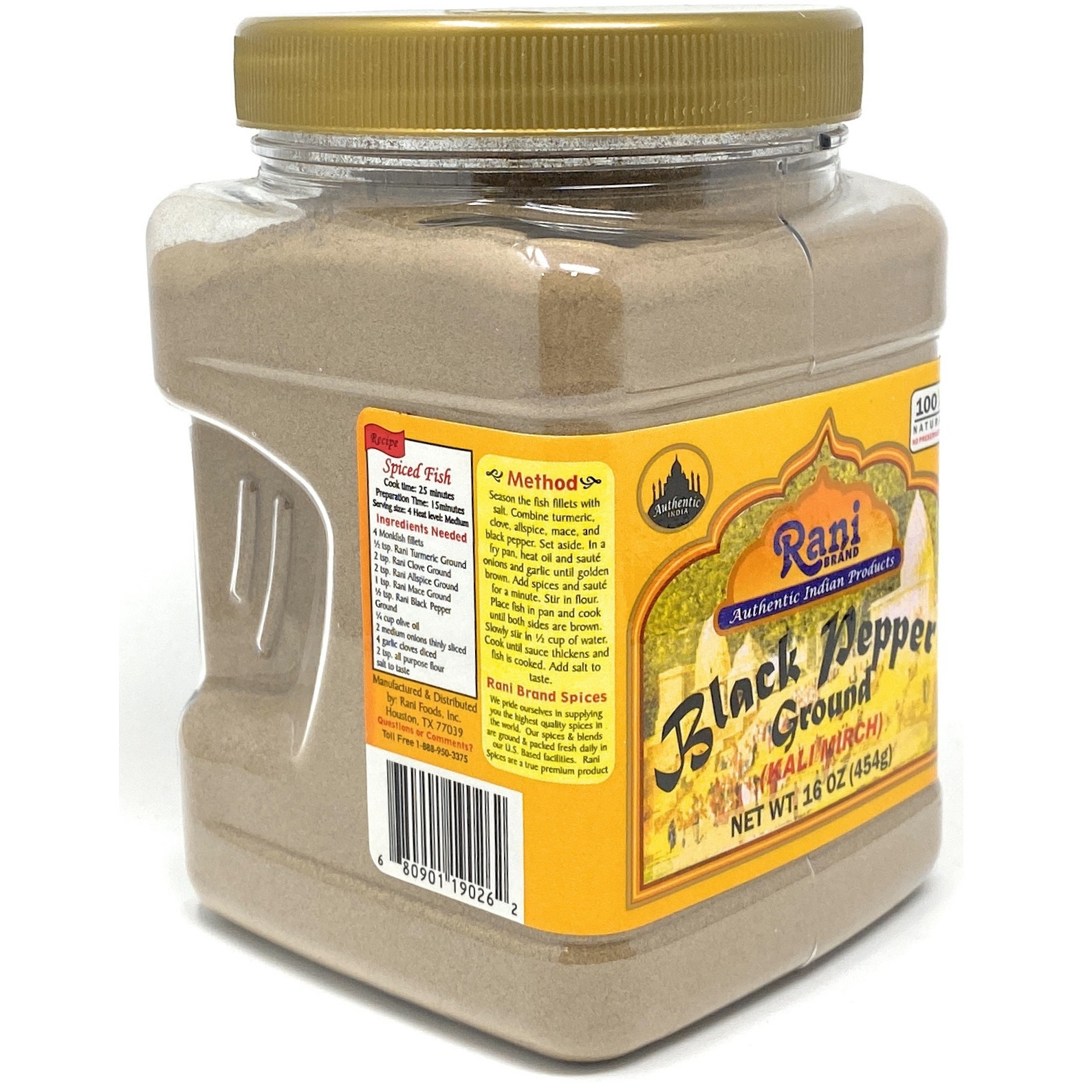 Rani Black Pepper Fine Powder 80 Mesh, Premium Indian 16oz (454g) ~ Gluten Friendly, Non-GMO, Natural