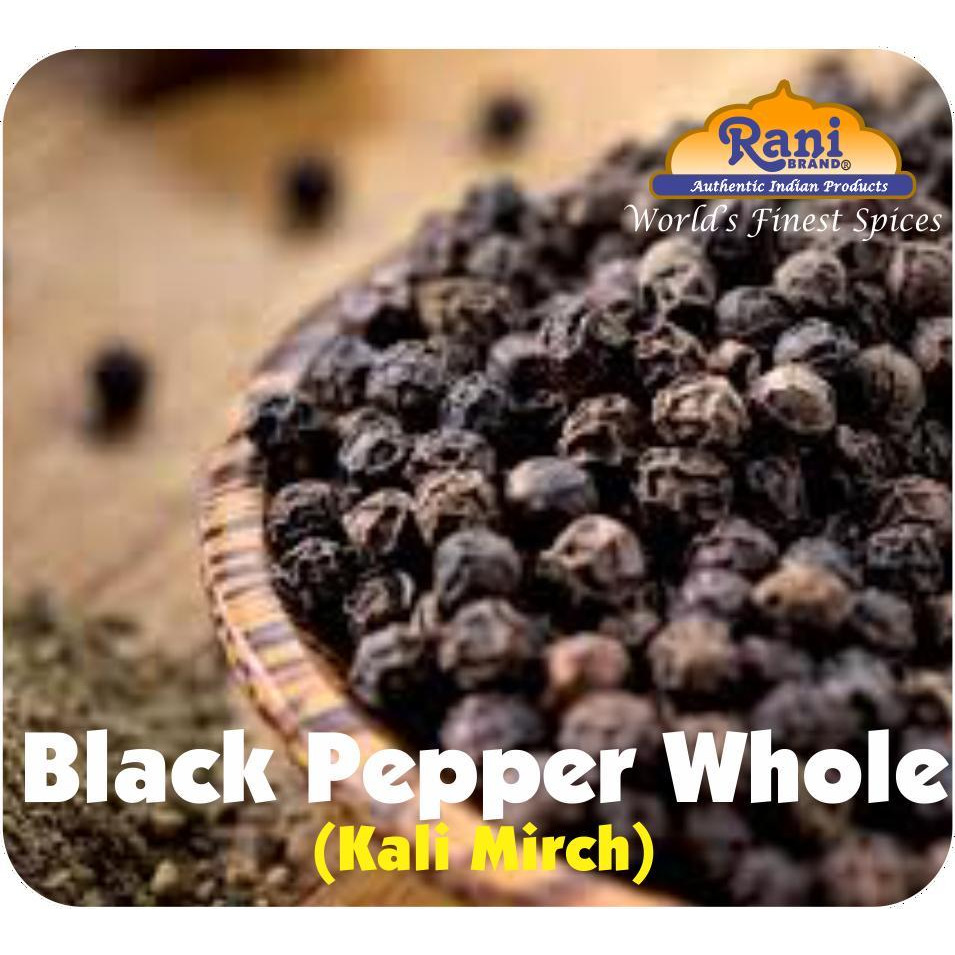 Rani Black Pepper Whole (Peppercorns) 5lbs (80oz) Bulk Bag, Premium Indian MG-1 Grade ~ Gluten Friendly, Non-GMO, Natural Perfect size for Grinders