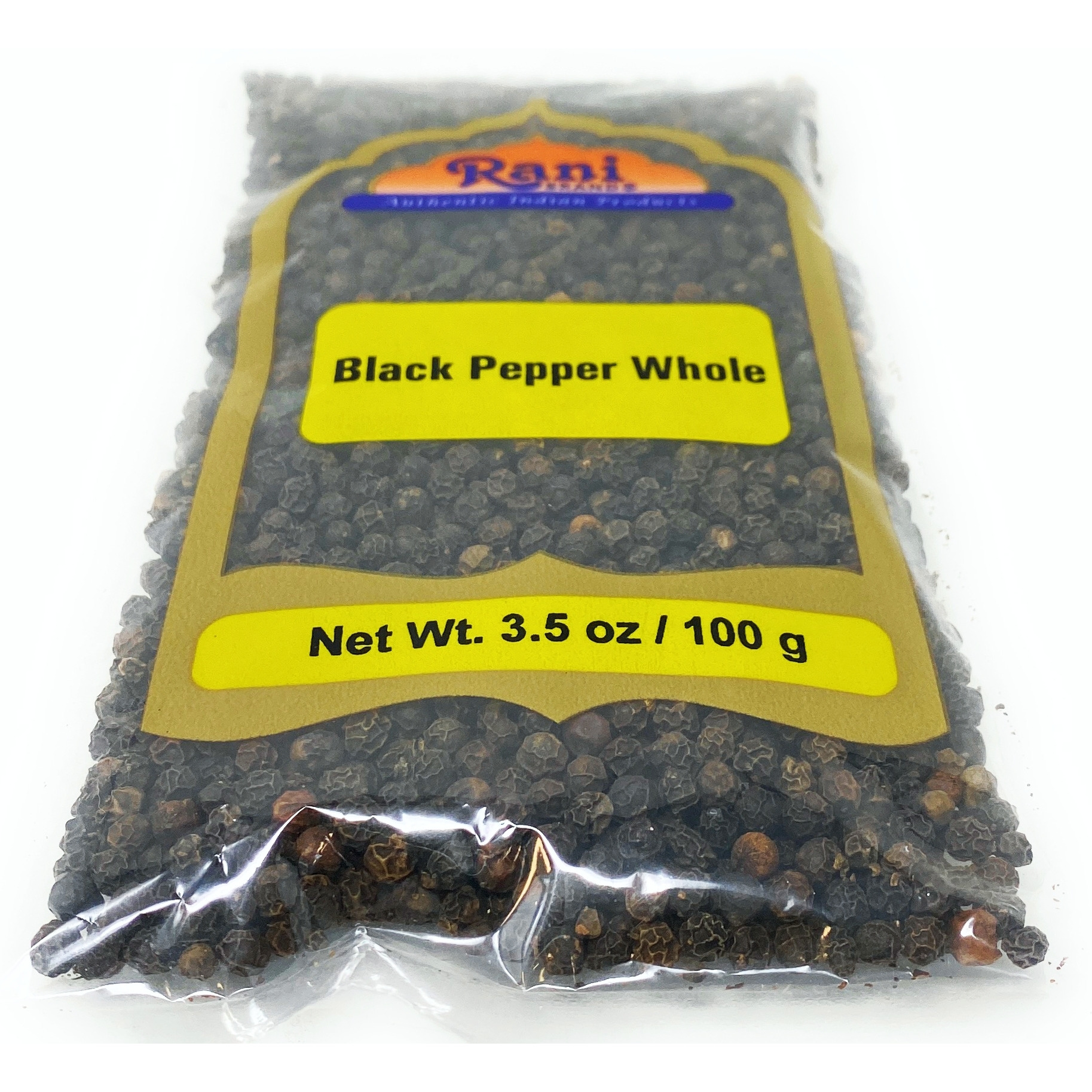 Rani Black Pepper Whole (Peppercorns), Premium Indian MG-1 Grade 3.5oz (100g) ~ Gluten Friendly, Non-GMO, Natural, Perfect size for Grinders