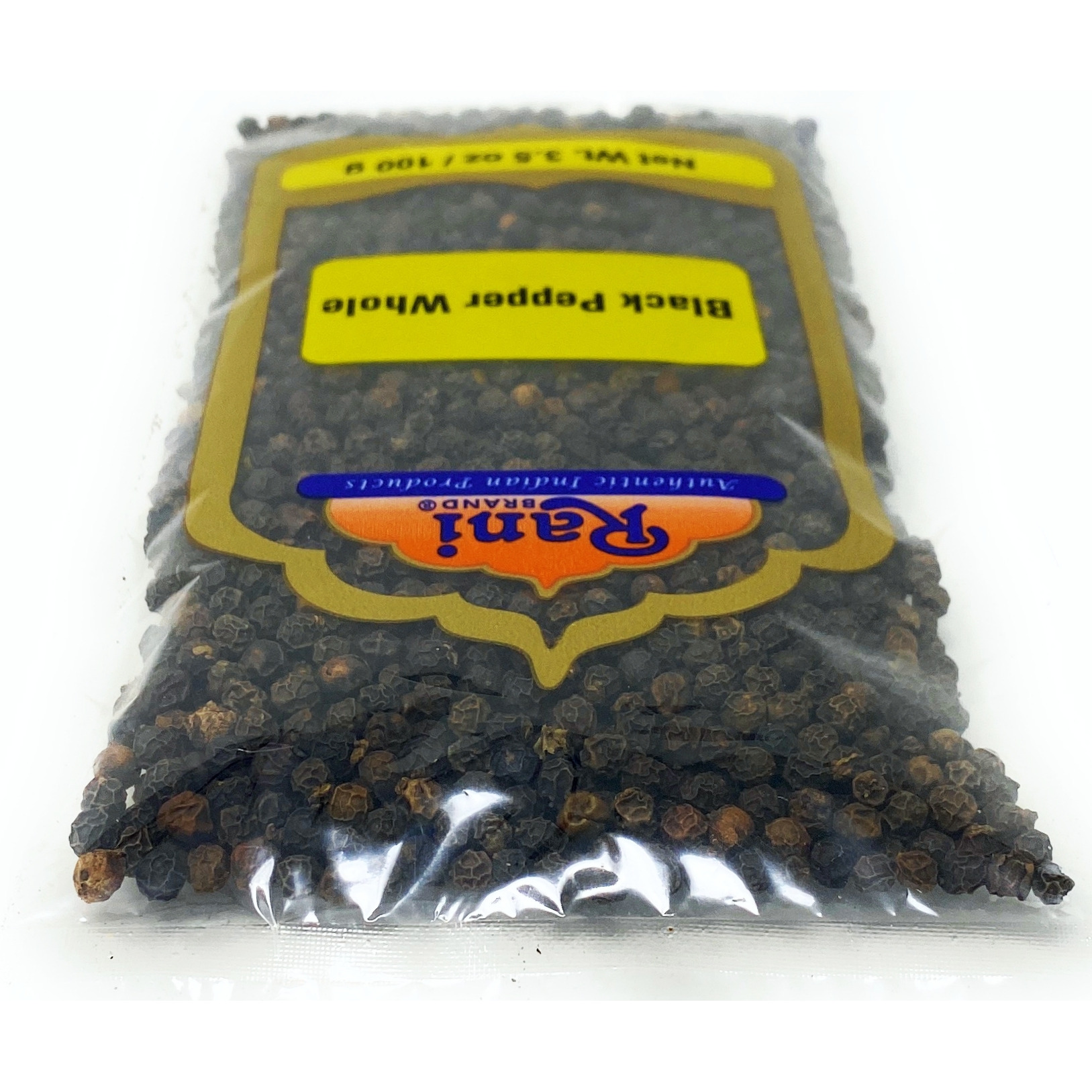 Rani Black Pepper Whole (Peppercorns), Premium Indian MG-1 Grade 3.5oz (100g) ~ Gluten Friendly, Non-GMO, Natural, Perfect size for Grinders