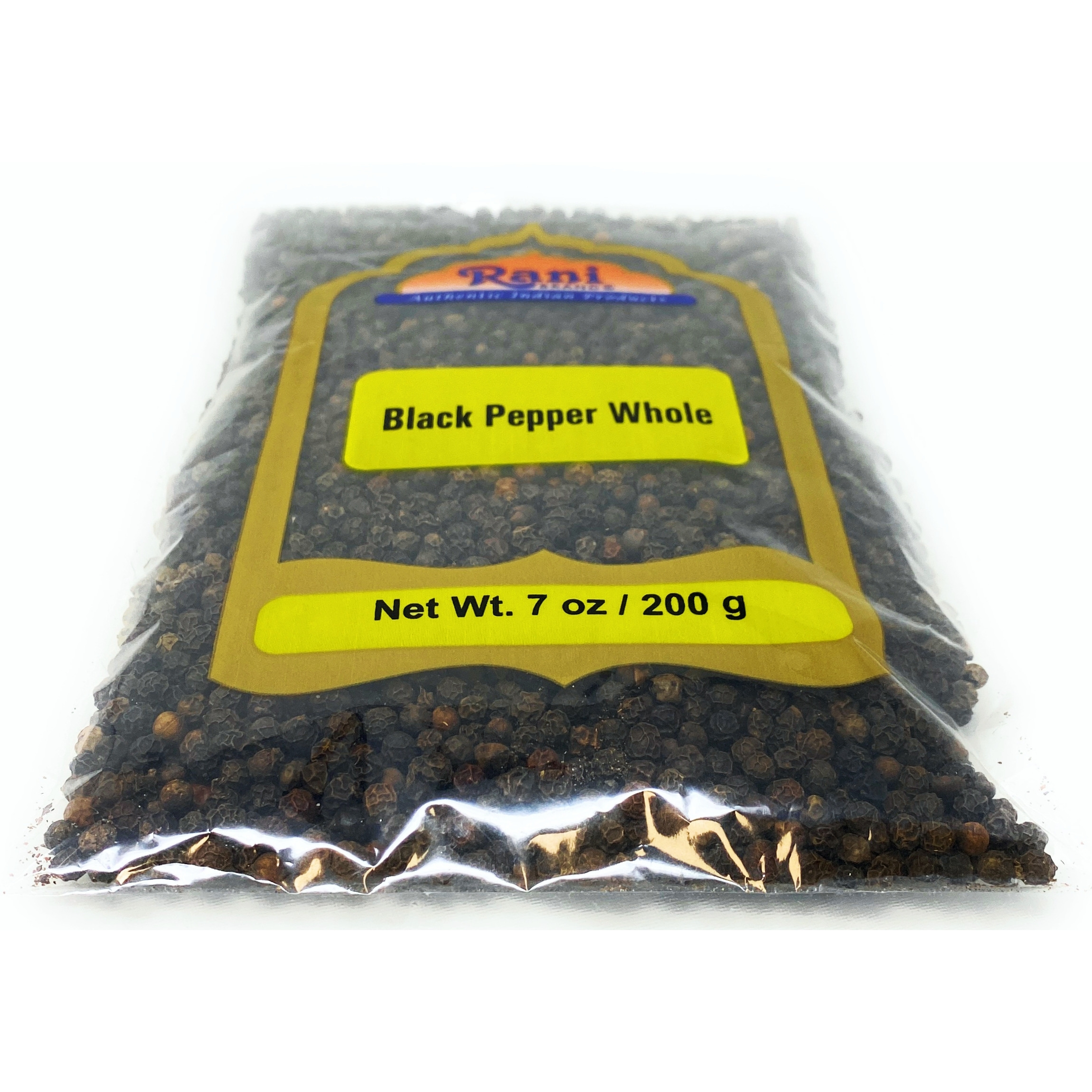 Rani Black Pepper Whole (Peppercorns), Premium Indian MG-1 Grade 7oz (200g) ~ Gluten Friendly, Non-GMO, Natural, Perfect size for Grinders