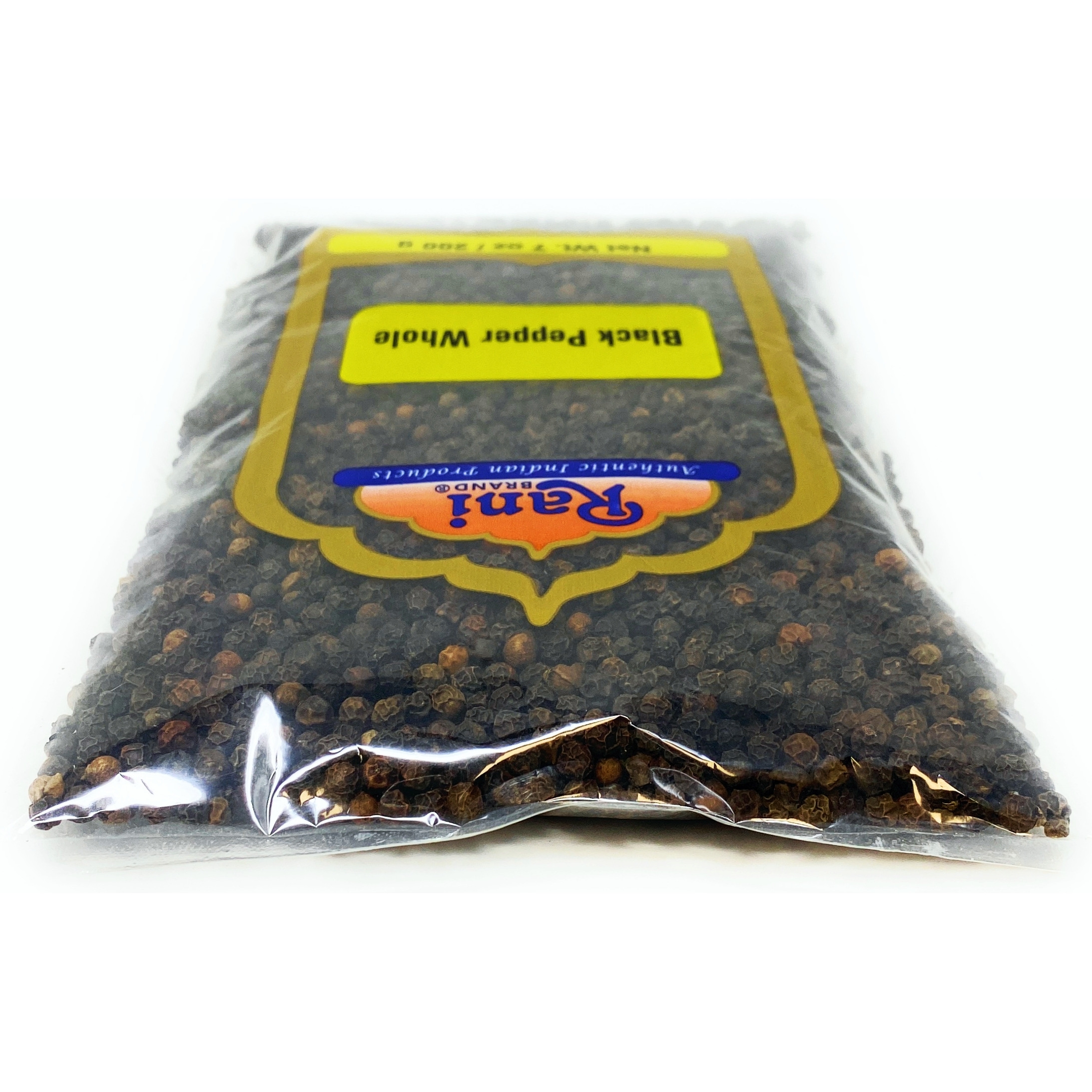 Rani Black Pepper Whole (Peppercorns), Premium Indian MG-1 Grade 7oz (200g) ~ Gluten Friendly, Non-GMO, Natural, Perfect size for Grinders