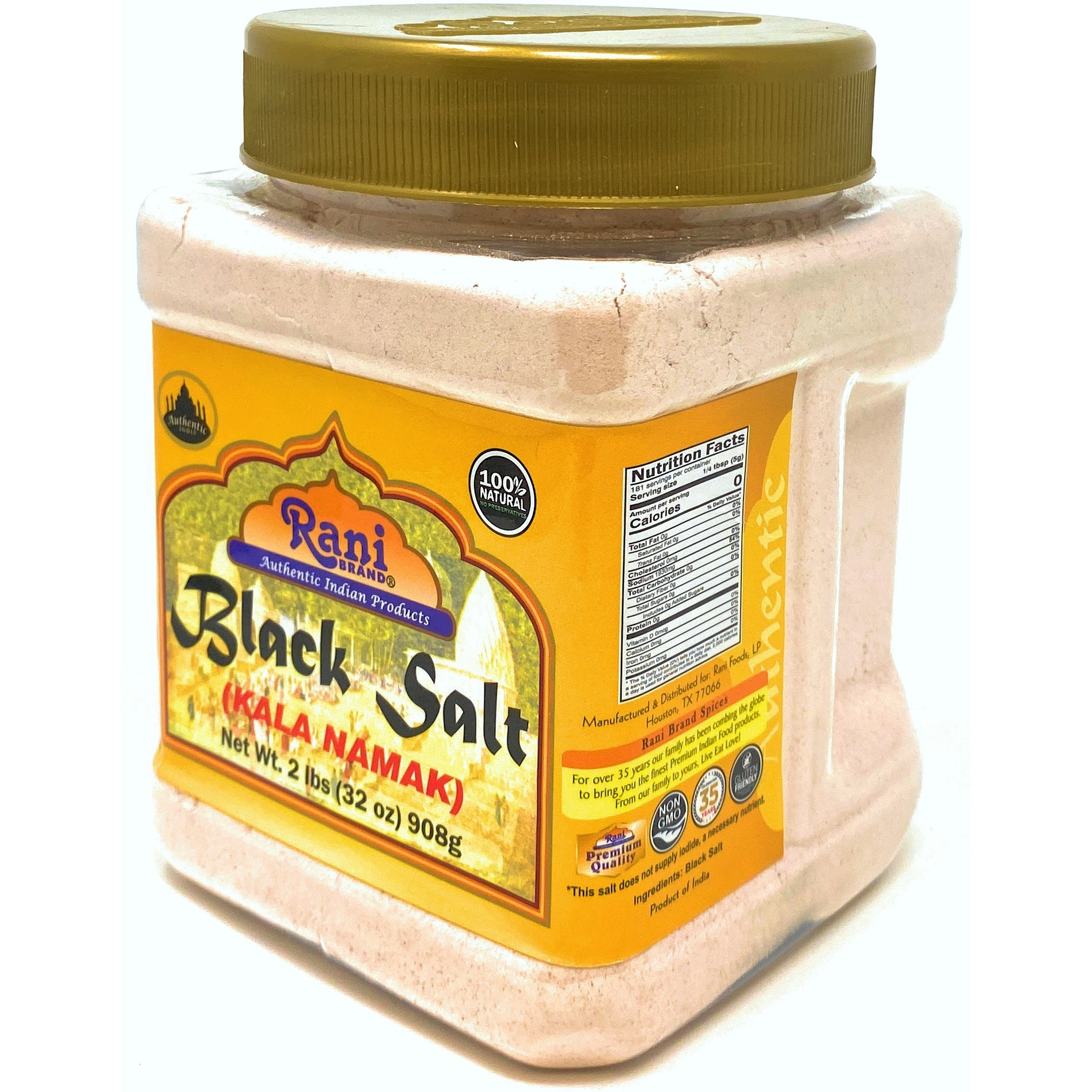 Rani Black Salt (Kala Namak) Powder 2lb (32oz) Bulk, Indian, Unrefined, Pure and Natural
