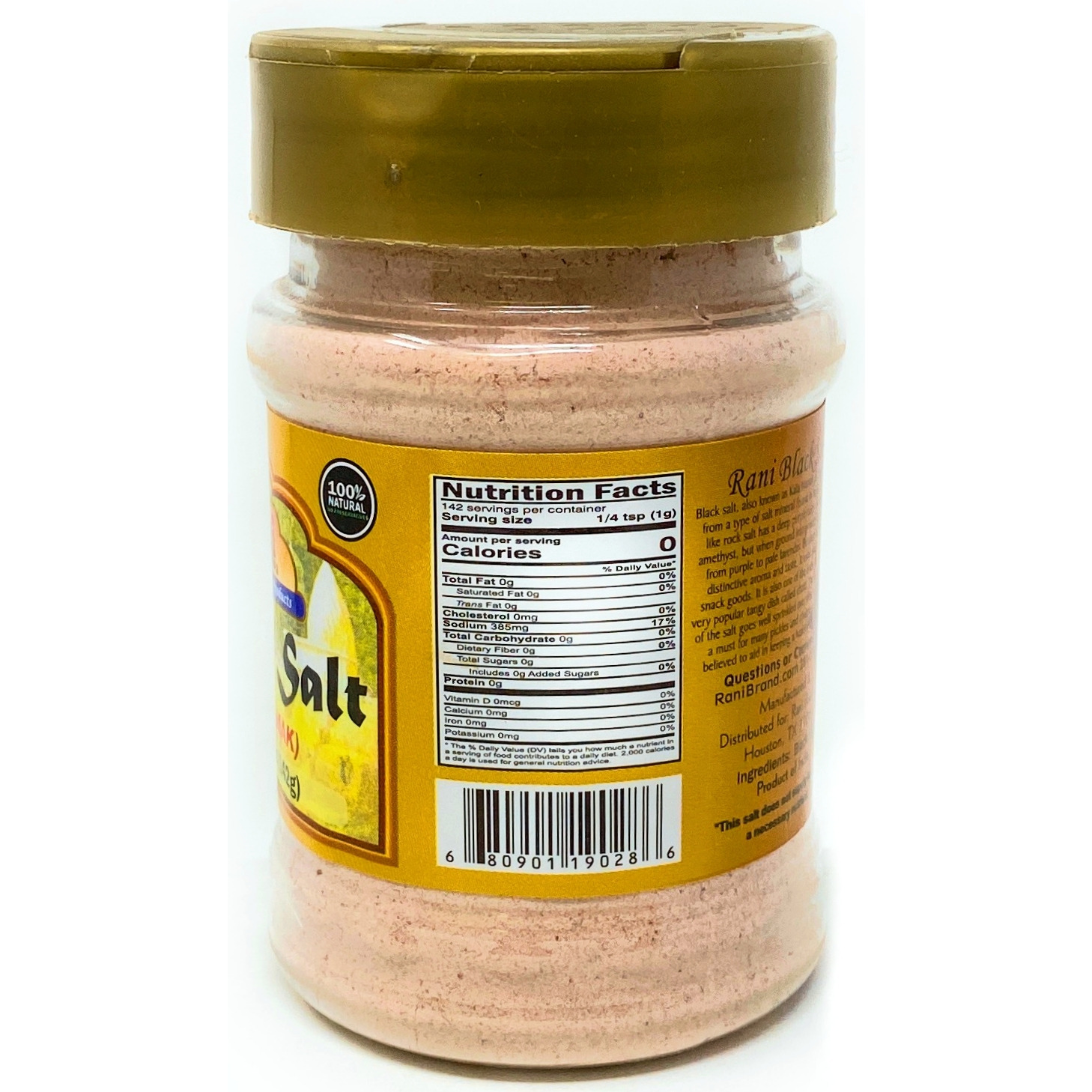 Rani Black Salt (Kala Namak) Powder 5oz (142g) Indian, Unrefined, Pure and Natural