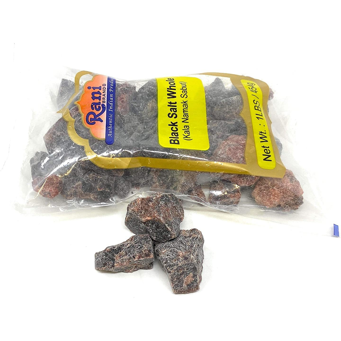 Rani Black Salt Raw Whole (Kala Namak) Vegan 1lb (454g) Unrefined, Pure and Natural | Gluten Friendly | NON-GMO | Indian Origin