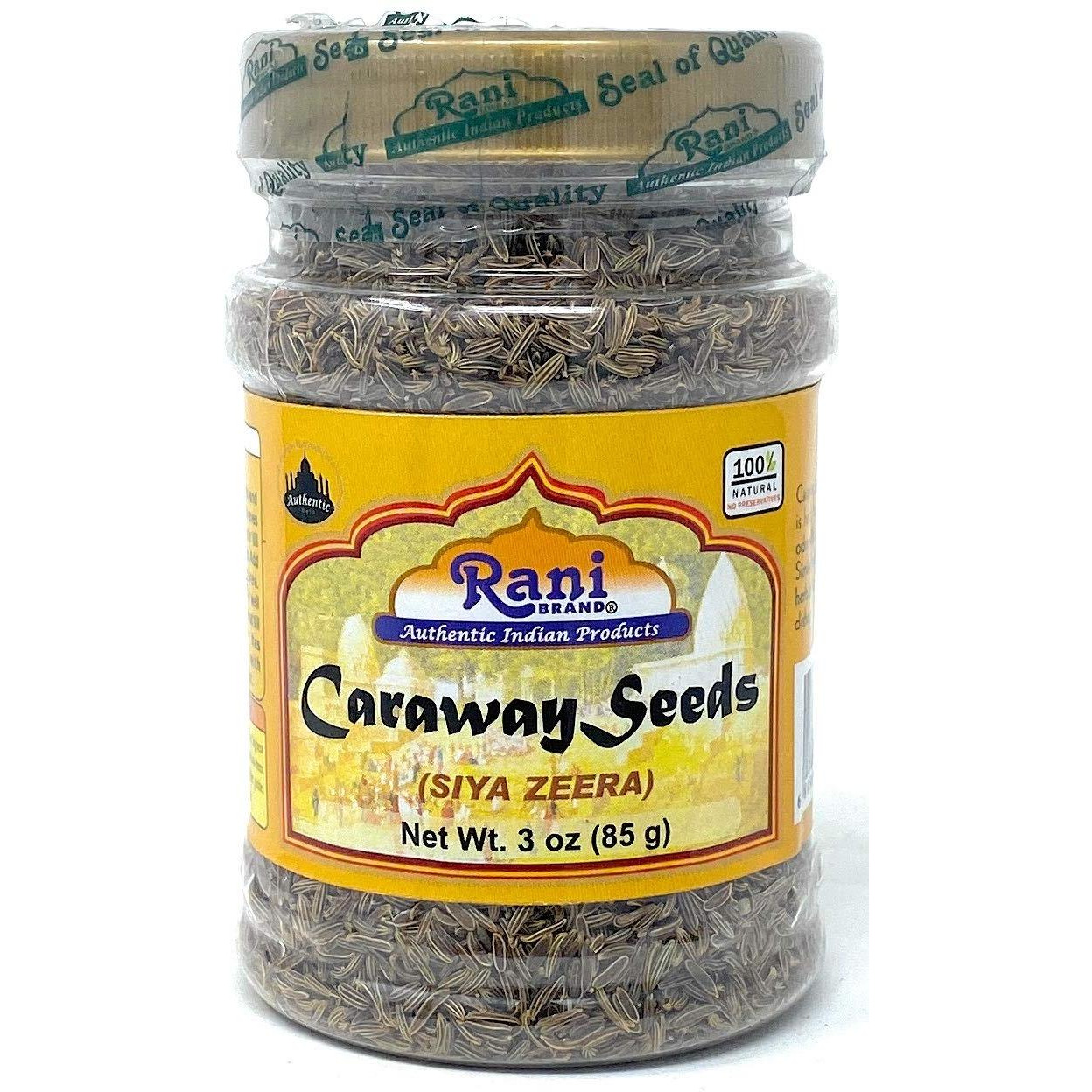 Rani Caraway Seeds (Siya Zeera) Spice 3oz (85g) Natural ~ Gluten Friendly | NON-GMO | Vegan | Indian Origin