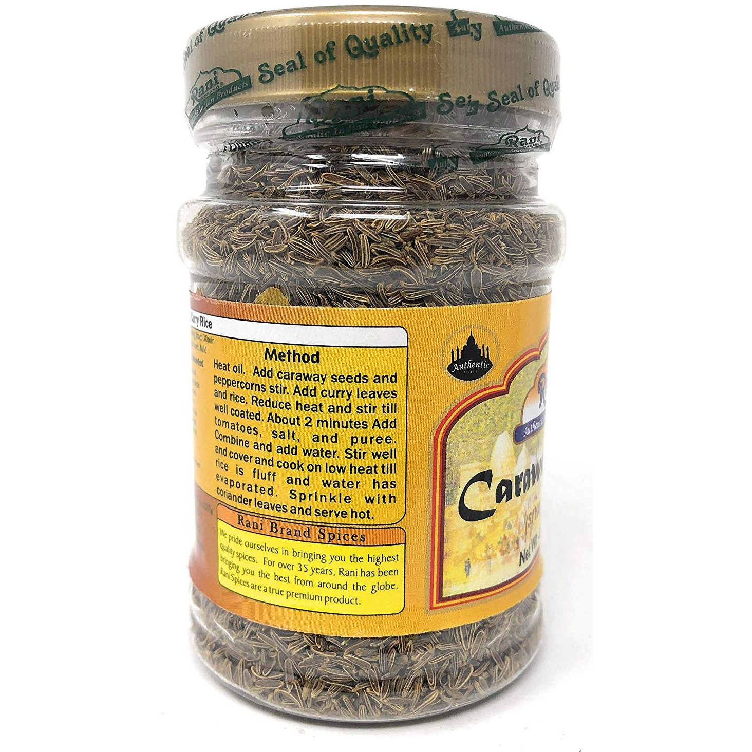 Rani Caraway Seeds (Siya Zeera) Spice 3oz (85g) Natural ~ Gluten Friendly | NON-GMO | Vegan | Indian Origin