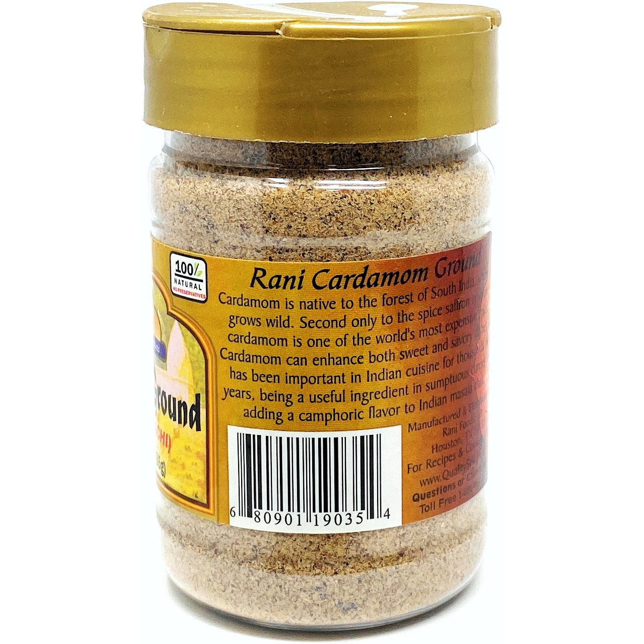 Rani Cardamom (Elachi) Ground, Powder Indian Spice 3oz (85g) ~ All Natural, No Color added, Gluten Friendly | Vegan | NON-GMO | No Salt or fillers