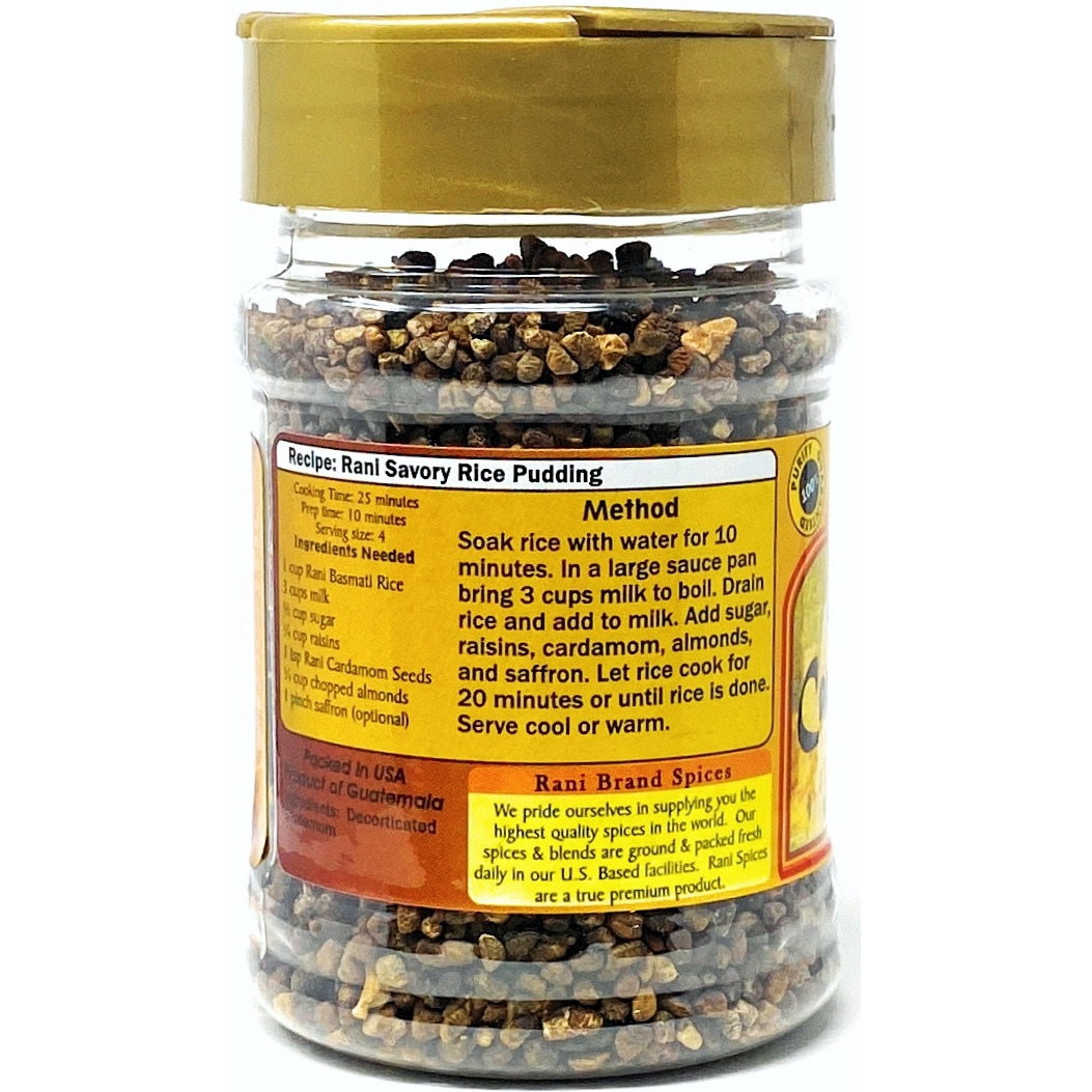 Rani Cardamom (Elachi) Seeds Indian Spice 3.25oz (92g) ~ All Natural | Vegan | Gluten Friendly | NON-GMO | Indian Origin
