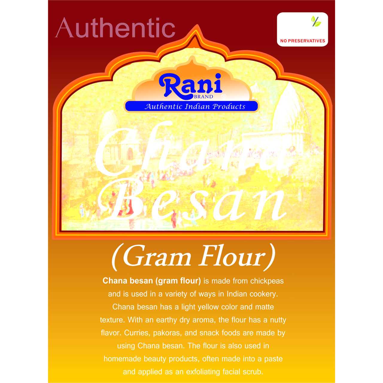 Rani Chana Besan - Chickpeas Flour, Gram (Pet Jar) 4lb (64oz) ~ All Natural | Vegan | Gluten Free Ingredients | NON-GMO | Indian Origin