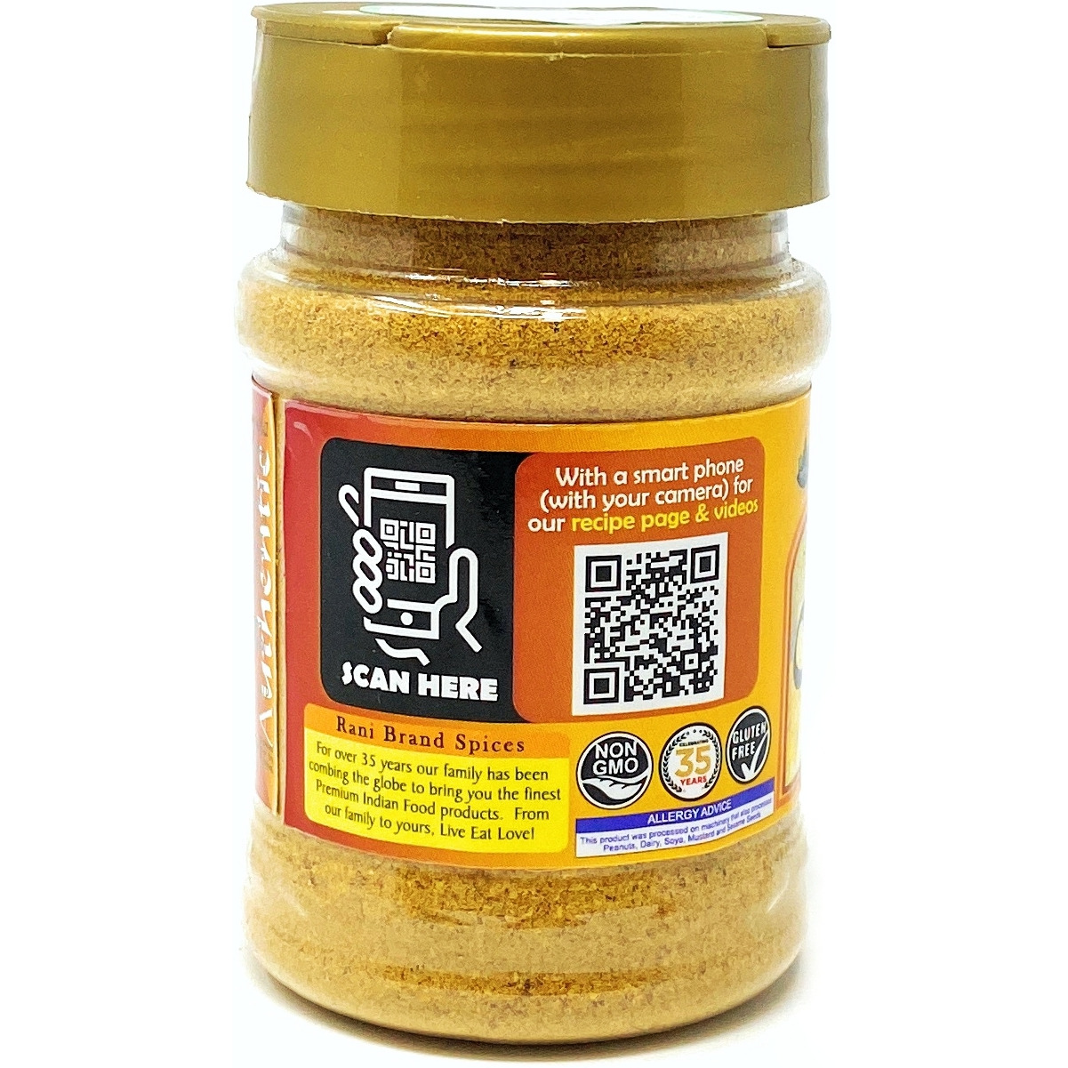 Rani Chana Masala (Garbanzo Curry 15-Spice Blend) 3.5oz (100g) PET Jar ~ All Natural | Vegan | No Colors | Gluten Friendly | NON-GMO | Indian Origin