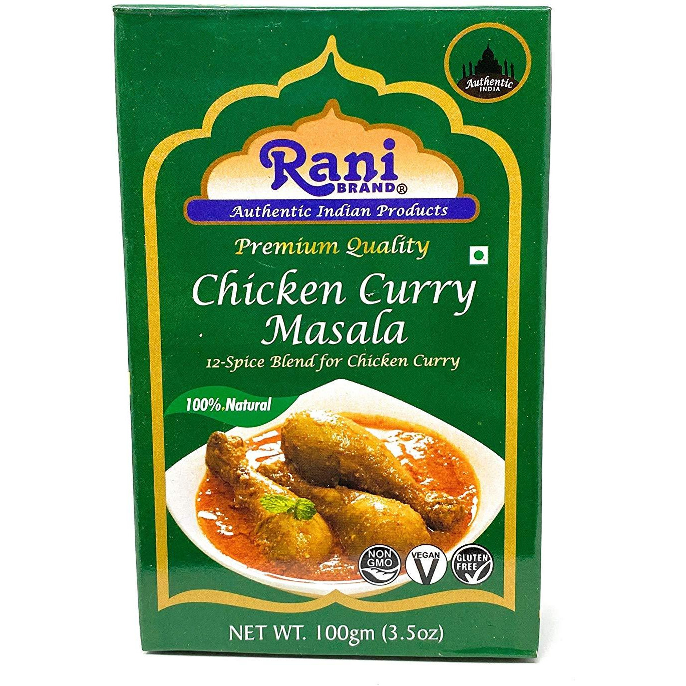 Rani Chicken Curry Masala (Indian 16-Spice Blend for Chicken) 3.5oz (100g) ~ All Natural | Vegan | No Colors | Gluten Friendly  | NON-GMO | Indian Origin