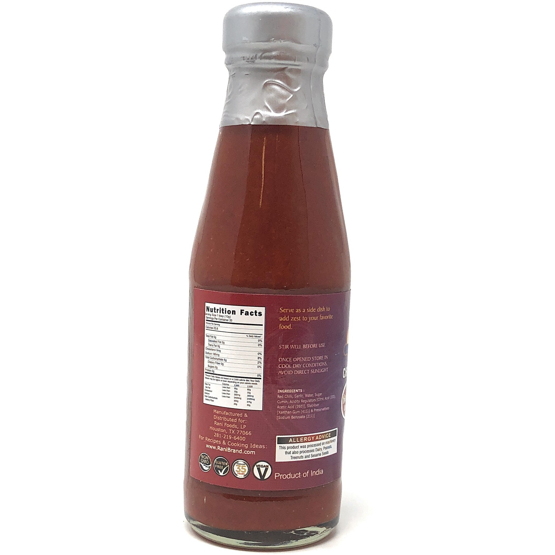 Rani Chili Garlic Sauce 7oz (200g) Glass Jar, Vegan, Perfect for dipping, Savory Dishes & french fries ~ Gluten Free | NON-GMO | No Colors | Indian Origin