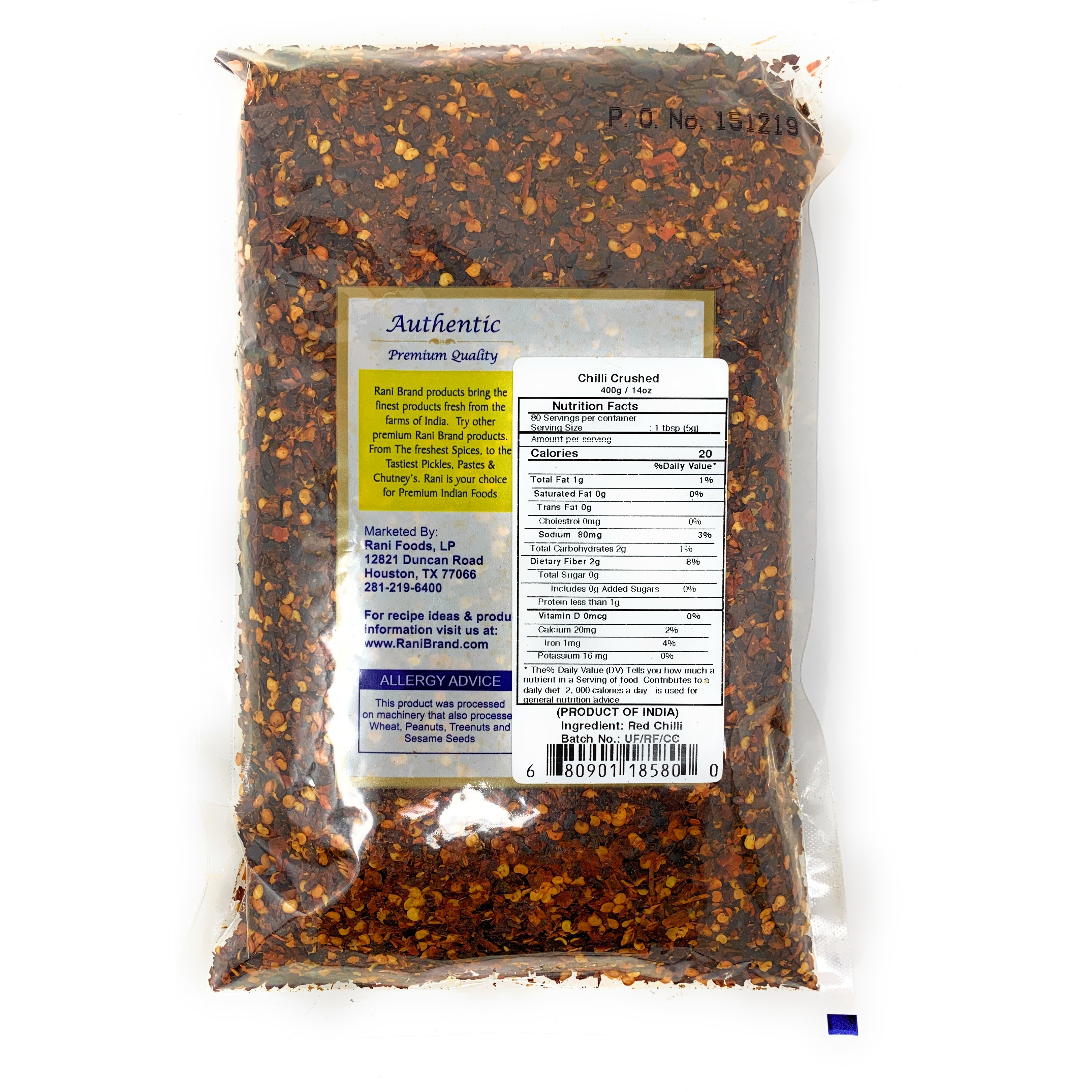 Rani Chilli Crushed 14oz (400g)