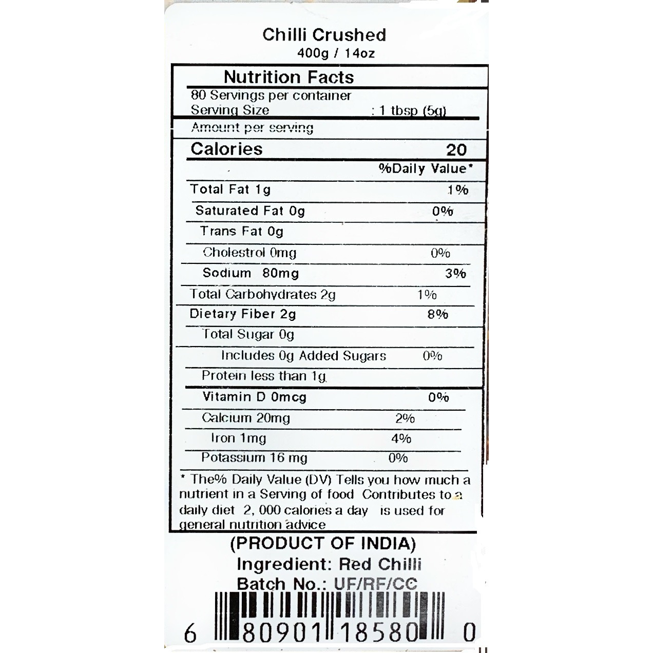 Rani Chilli Crushed 14oz (400g)