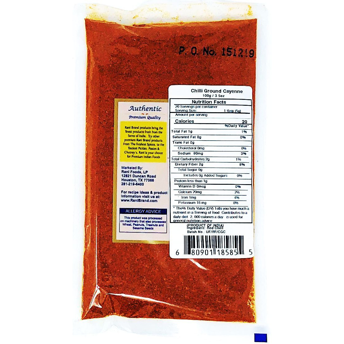 Rani Chilli Powder (Mirchi) Ground Indian Spice 3.5oz (100g) ~ All Natural, Salt-Free | Vegan | No Colors | Gluten Free Ingredients | NON-GMO | Indian Origin