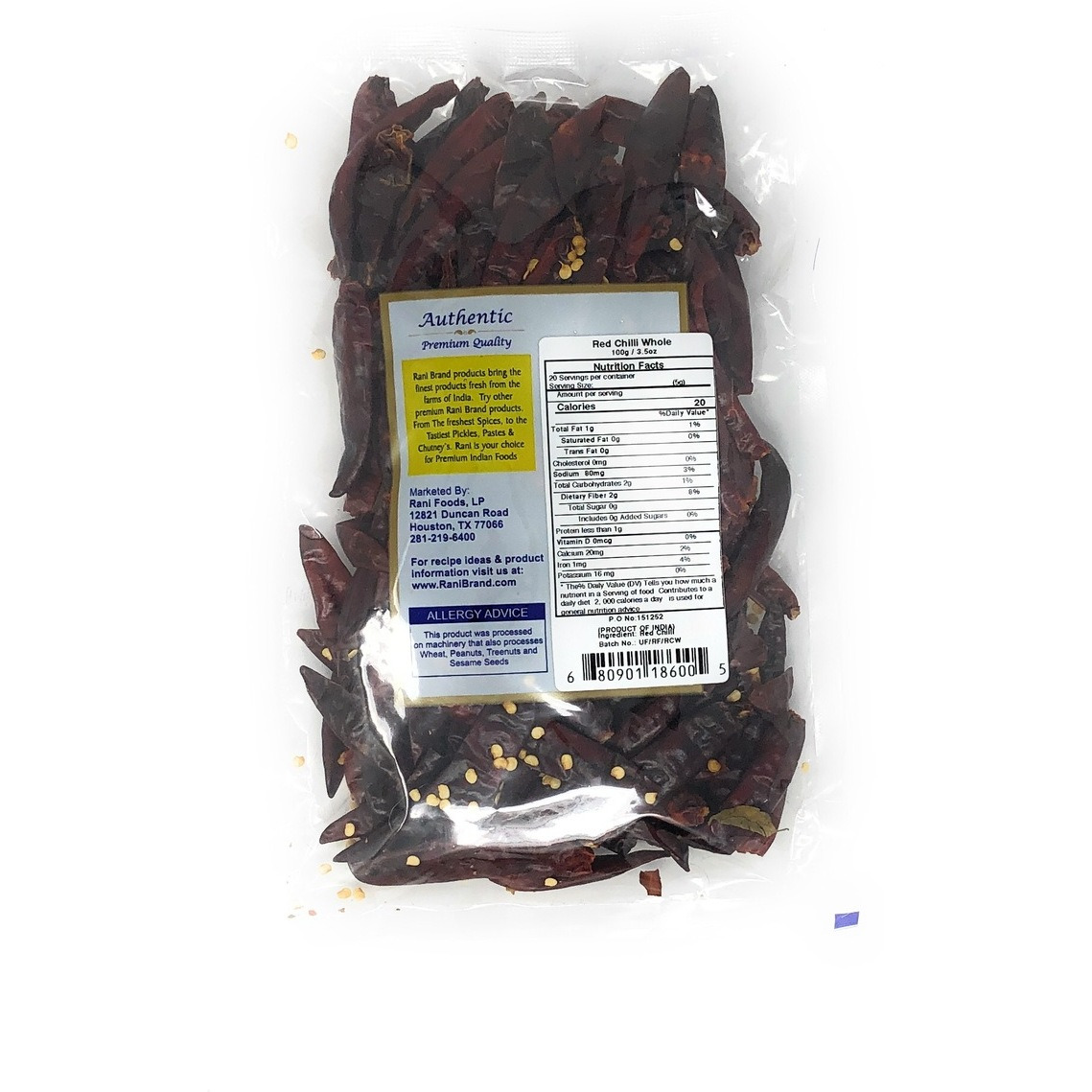 Rani Chilli Whole 100g (3.5oz)